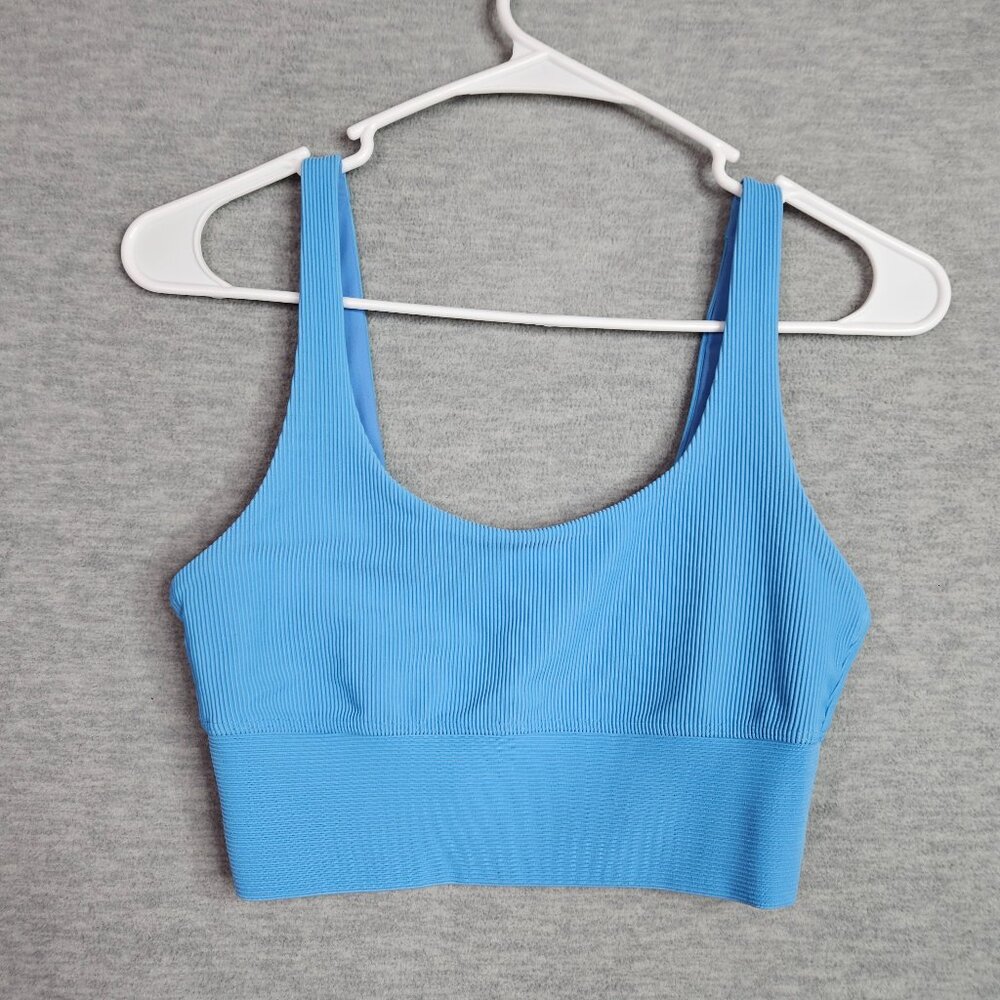 Beach Riot Sport Ayla ribbed Top &leggings Set in slate Blue Size S
